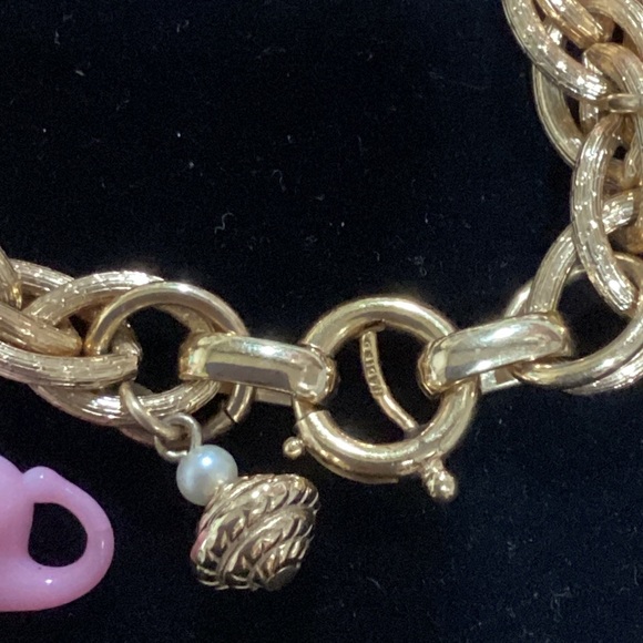 Napier Pink Elephant Charm Bracelet - Picture 2 of 3